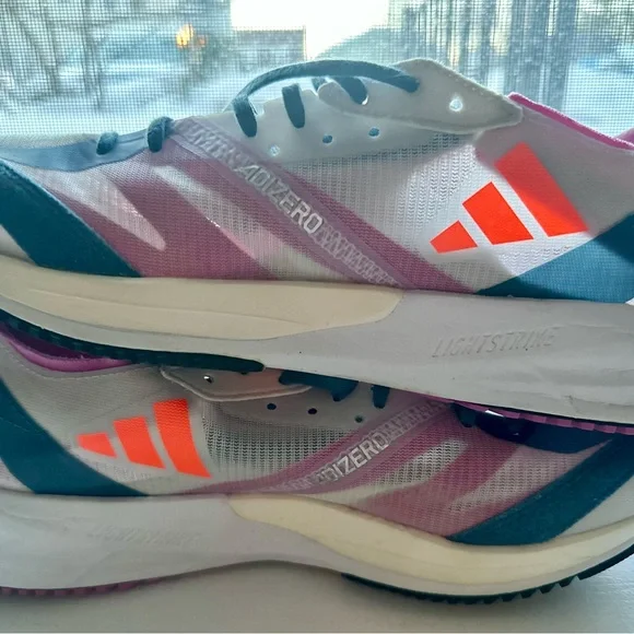 Adidas Adizero Adios 7 shoes, M7.5/W8.5, EUC - Picture 9 of 11
